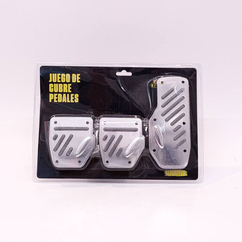 PE002 JUEG DE CUBRE PEDALES DEPORTIVO JUEG DE CUBRE PEDALES DEPORTIVO PLATEADO UNIVERSAL