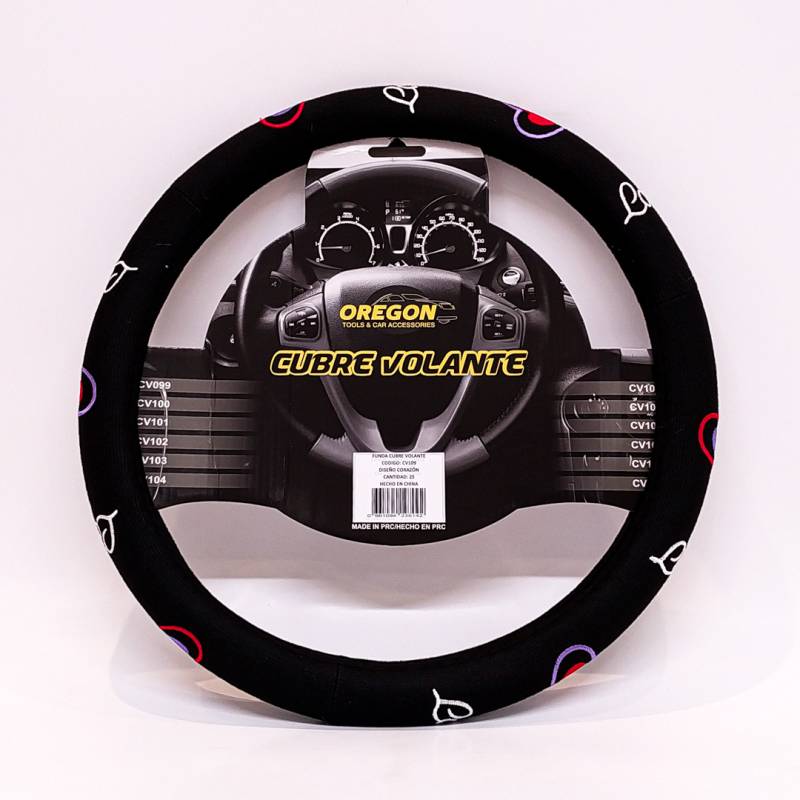 CV109 CUBRE VOLANTE MODELO REINA DE CORAZONES 38*8.2CM 25 UNIDADES POR CAJA