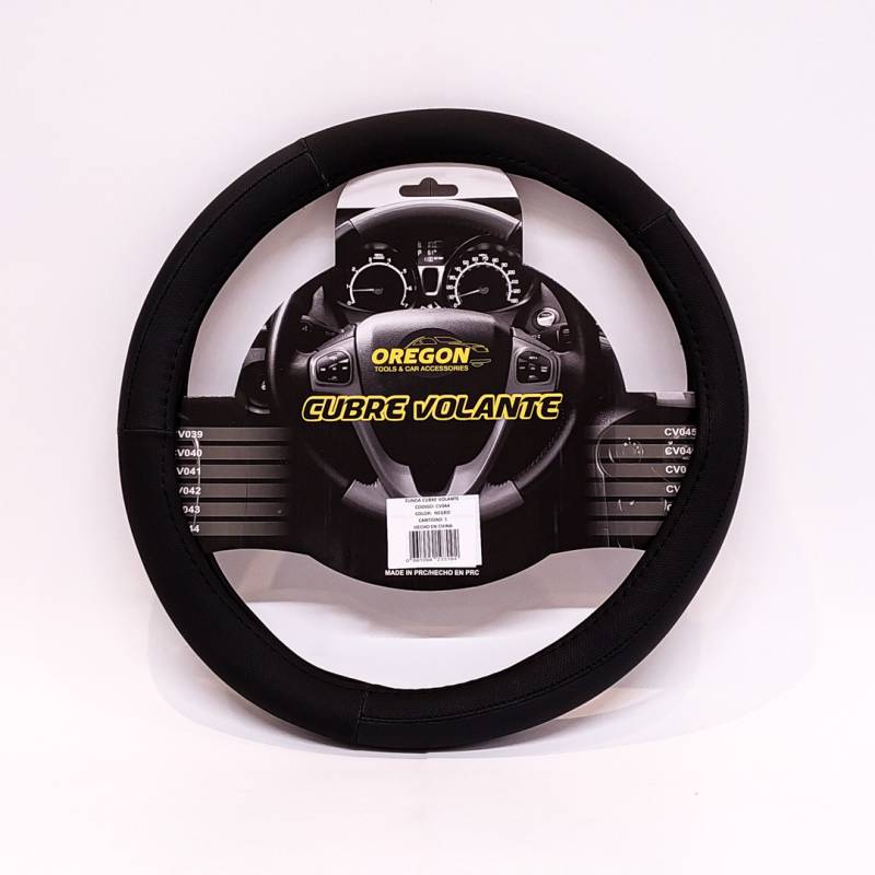 CV044 CUBRE VOLANTE MODELO WORLD TOUR CUERO SINTENTICO NEGRO / NEGRO 38*8.2CM 25 UNIDADES POR CAJA