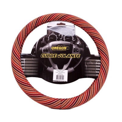 CV041 CUBRE VOLANTE MODELO WOODSTOCK HIPPIE TELA ESCALA ROJOS 38*8.2CMCAJA MASTER 25 UNIDADES