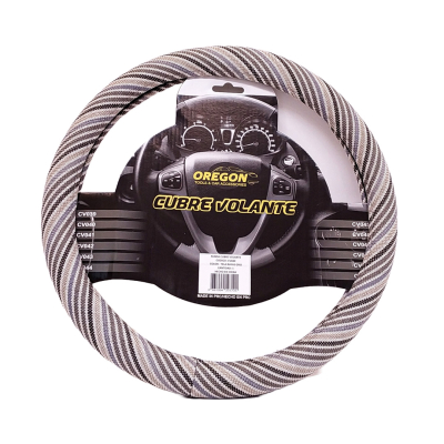 CV040 CUBRE VOLANTE MODELO WOODSTOCK HIPPIE TELA ESCALA GRISES 38*8.2CMCAJA MASTER 25 UNIDADES