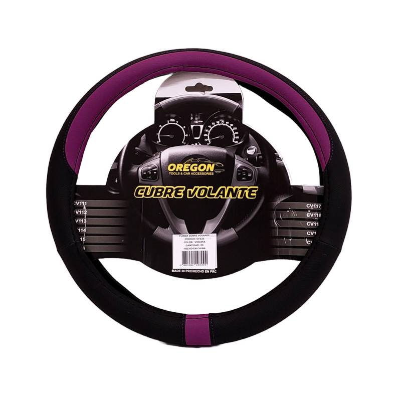 CV122 CUBRE VOLANTE MODELO NEED FOR SPEED CUERO SINTENTICO NEGRO / VIOLETA 38*8.2CM 25 UNIDADES POR CAJA