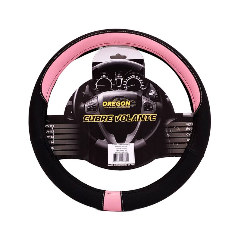 CV120 CUBRE VOLANTE MODELO NEED FOR SPEED CUERO SINTENTICO NEGRO / ROSA 38*8.2CM 25 UNIDADES POR CAJA