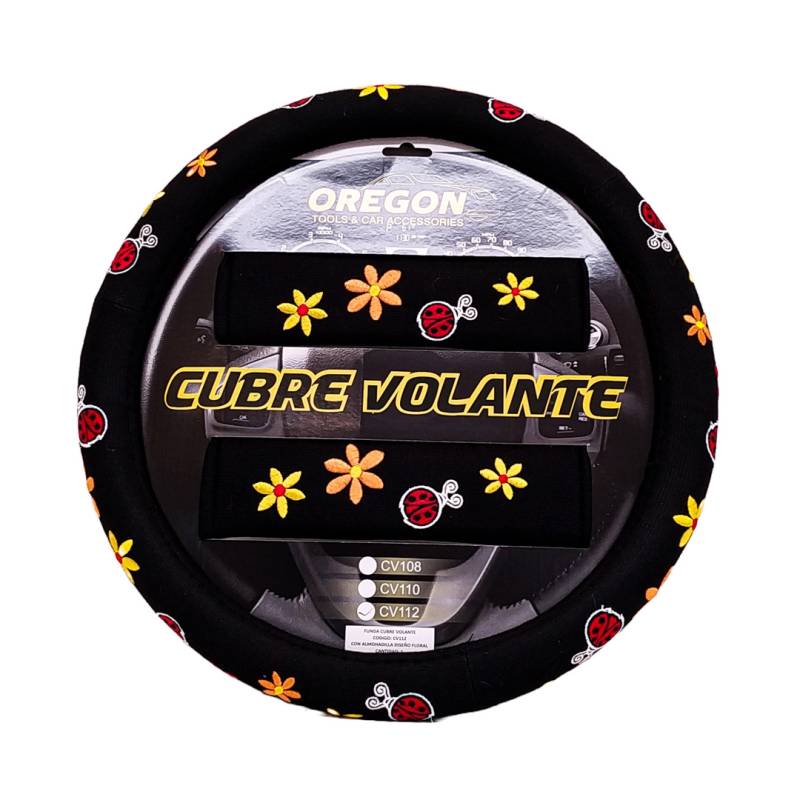 CV112 CUBRE VOLANTE MODELO FLORES DEL ESTE 38*8.2CM 25 UNIDADES POR CAJA