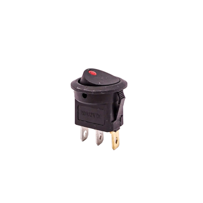 80156 INTERRUPTOR BASCULANTE INTERRUPTOR BASCULANTE 12V-24V - 3 PIN ENCENDIDO APAGADO INDICADOR LED: ROJO