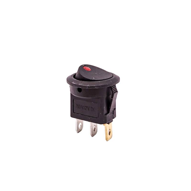 80156 INTERRUPTOR BASCULANTE INTERRUPTOR BASCULANTE 12V-24V - 3 PIN ENCENDIDO APAGADO INDICADOR LED: ROJO