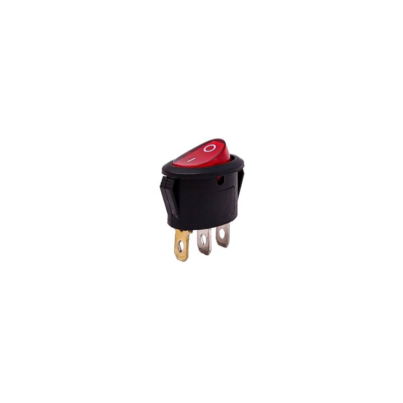 80159 INTERRUPTOR BASCULANTE INTERRUPTOR BASCULANTE 12V-24V - 3 PIN ENCENDIDO APAGADO INDICADOR LED: ROJO