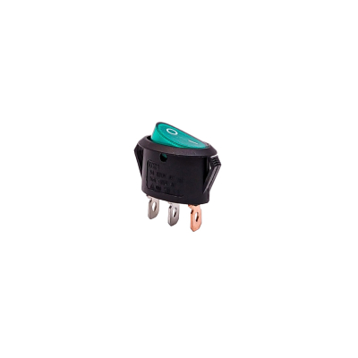 80161 INTERRUPTOR BASCULANTE INTERRUPTOR BASCULANTE 12V-24V - 3 PIN ENCENDIDO APAGADO INDICADOR LED: VERDE
