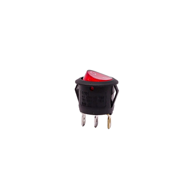 80153 INTERRUPTOR BASCULANTE INTERRUPTOR BASCULANTE 12V-24 - 3 PIN ENCENDIDO APAGADO INDICADOR LED: ROJO