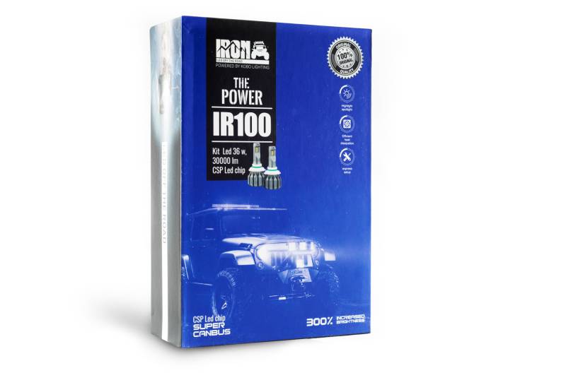 IR100-H13 OFF ROAD KIT DE LED IR100 CANBUS H13 10MA GENERACION CHIP CSP SUPER CANBUS 30000 LUMENS 36 WATTS 12V CON COOLER