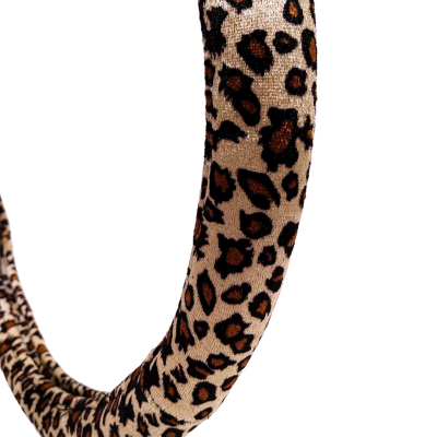 CV140 CUBRE VOLANTE GIRLS POWER - LEOPARDO MINIMALISTA ROSA 38CM