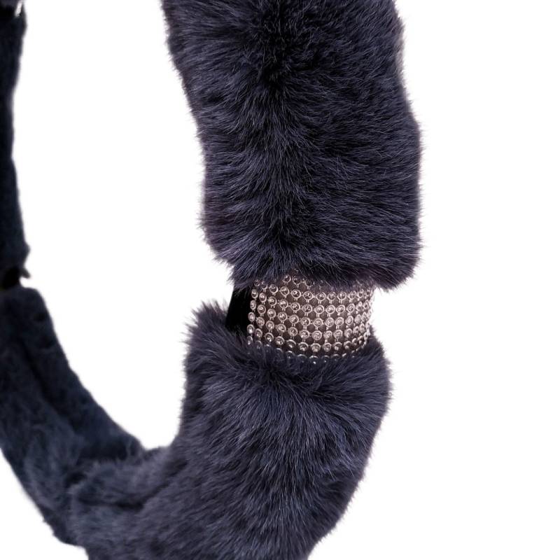 CV136 CUBRE VOLANTE GIRLS POWER - PLUSH GRIS CON AGARRE 38CM