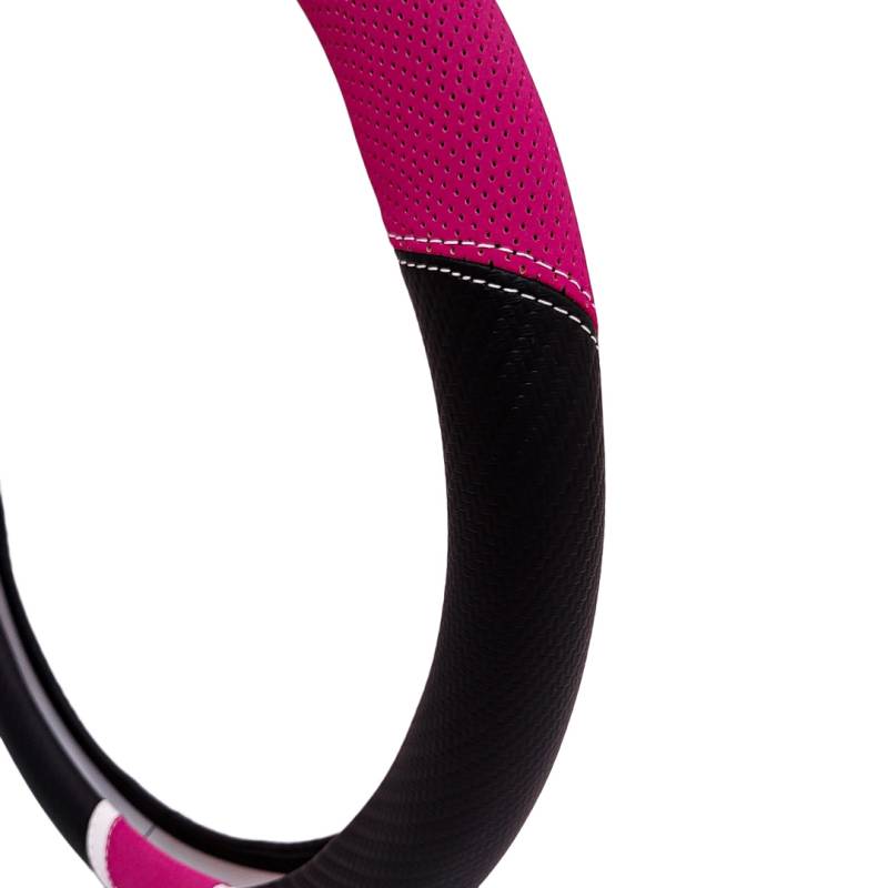 CV141 CUBRE VOLANTE GIRLS POWER - TEDDY ROSA / NEGRO 38CM