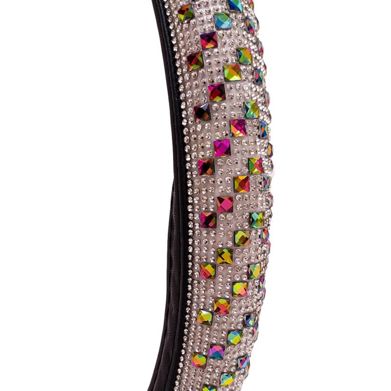 CV138 CUBRE VOLANTE GIRLS POWER - DIAMANTE TORNASOLADO 38CM