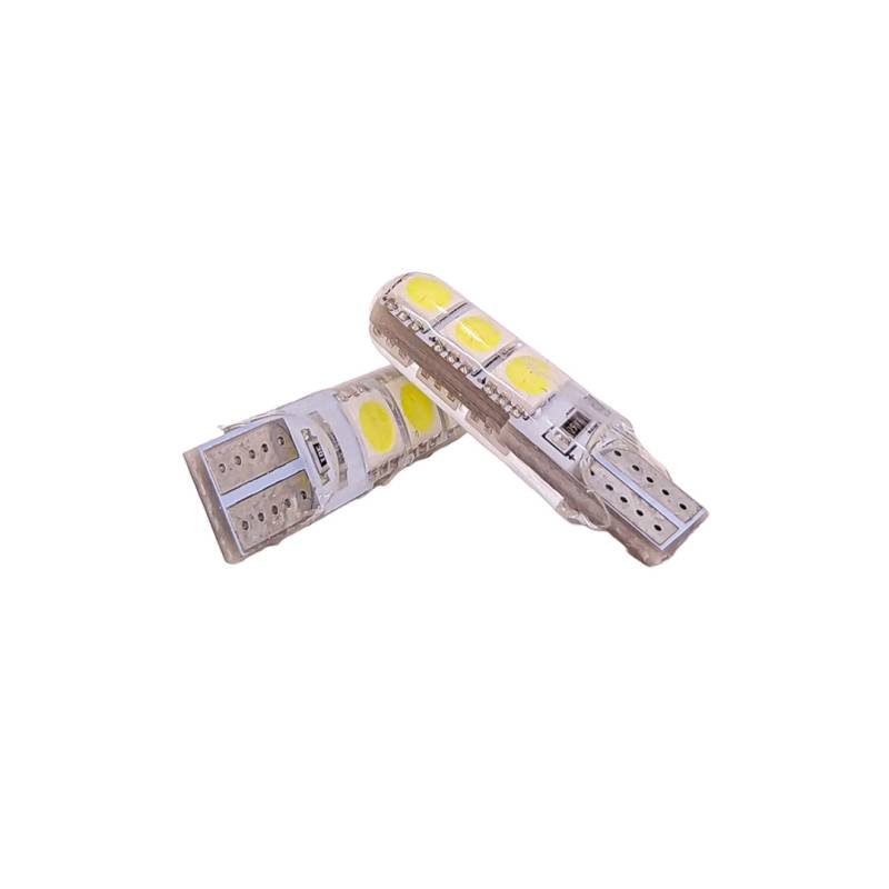 LED13961SILBL LED SEÑALIZACION SILICA BLISTER X 2 2821 - T10 - W5W - 6 LED 2835 SILICONADO CANBUS BLANCO 24V BLISTER X 2 UNIDADES