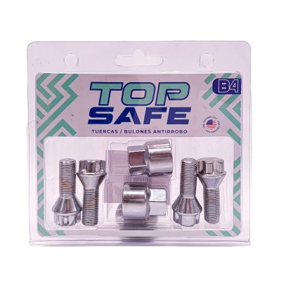 B4 BULON ANTIRROBO ROSCA 12X1.25, HEXAGONO 19MM, LARGO 26MM. MARCAS: PEUGEOT / CITROËN / FIAT / SEAT 