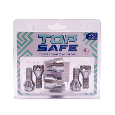 B21 BULON ANTIRROBO ROSCA 12X1.25, HEXAGONO 17MM, LARGO 22MM. MARCAS: ALFA ROMEO / CRHYSLER-DODGE / FIAT 