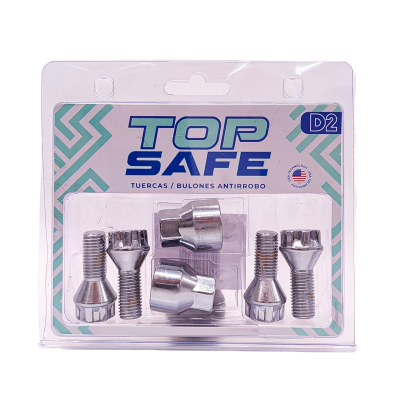 D2 BULON ANTIRROBO ROSCA 12X1.5, HEXAGONO 17MM, LARGO 24MM. MARCAS: RENAULT / SEAT / FORD / OPEL / CHEVROLET-GENERAL MOTORS / SUZUKY /CORSA/ KANGOO