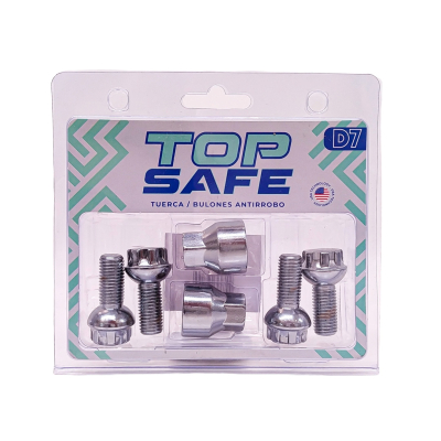 D7 BULON ANTIRROBO ROSCA 12X1.5, HEXAGONO 17MM, LARGO 25MM. MARCAS: FORD / BMW / JETOUR / MERCEDES BENZ / VOLKSWAGEN / SEAT / CHERY 