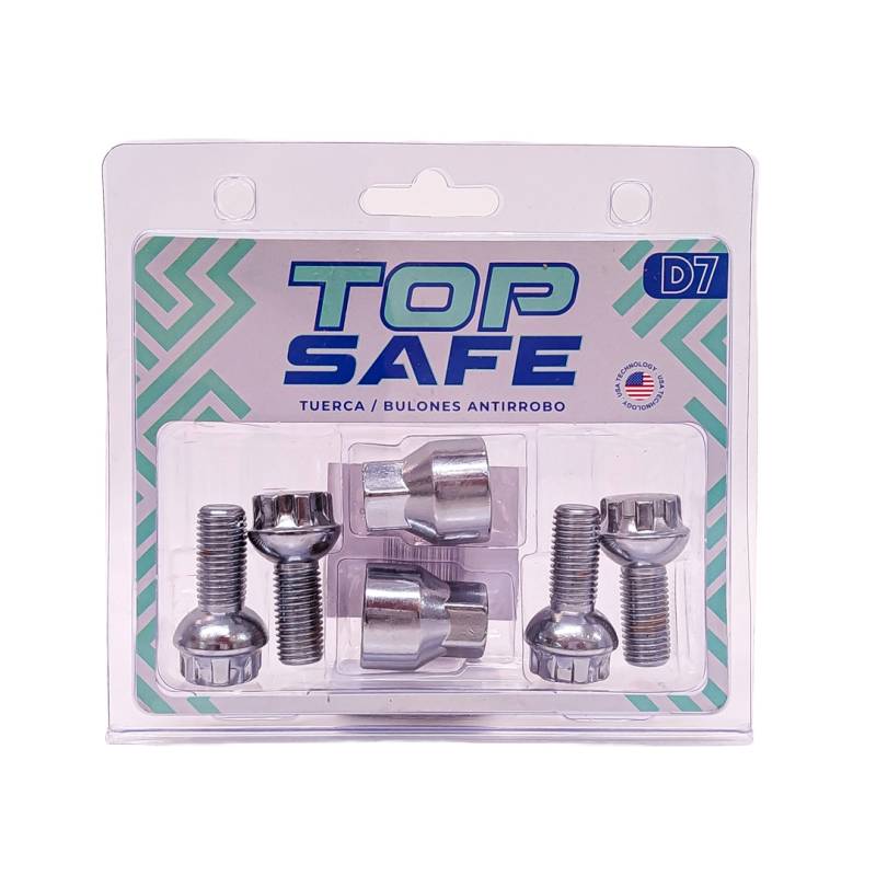 D7 BULON ANTIRROBO ROSCA 12X1.5, HEXAGONO 17MM, LARGO 25MM. MARCAS: FORD / BMW / JETOUR / MERCEDES BENZ / VOLKSWAGEN / SEAT / CHERY