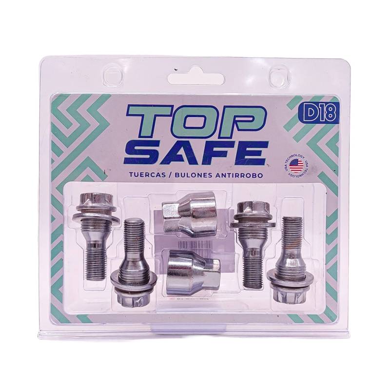 D18 BULON ANTIRROBO ROSCA 12X1.25, HEXAGONO 17MM, LARGO 36MM. MARCAS: CITRÖEN / PEUGEOT