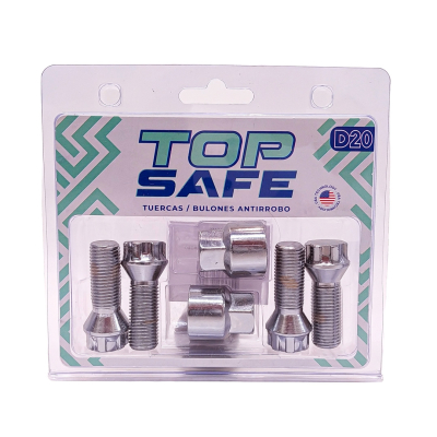 D20 BULON ANTIRROBO ROSCA 14X1.5, HEXAGONO 19MM, LARGO 34MM. MARCAS: MERCEDES BENZ / VOLKSWAGEN