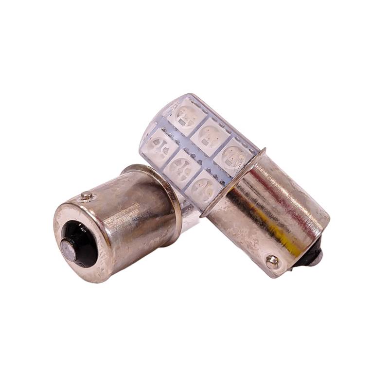 LED12498SILAMB LED SEÑALIZACION SILICA BLISTER X 2 1141 - 1156 - P21W 12 LED COB SILICA - AMBAR  12V BLISTER X 2 UNIDADES