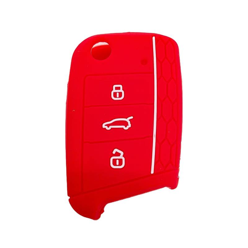 KU-CULLA074 CUBRE LLAVE DE SILICONA VW MK7 - GTI - VIRTUS - GOLF - POLO - VENTO RED