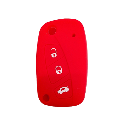 KU-CULLA216 CUBRE LLAVE DE SILICONA FIAT QUBO - DUCATO - 500 - DOBLO - BRAVO - COLOR ROJO
