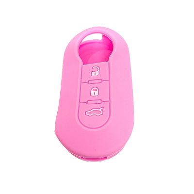 KU-CULLA092 CUBRE LLAVE DE SILICONA FIAT 500 DOBLO- GRAN SIENA - BRAVO - PALIO - MOBI PINK
