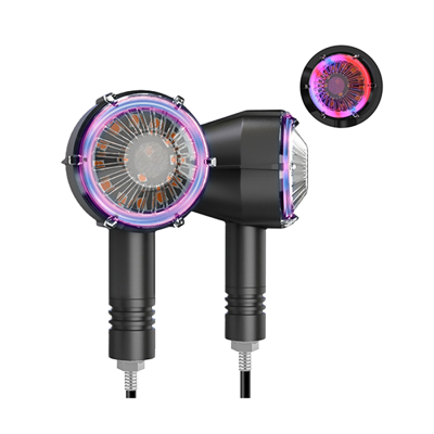 DJ-ZXD615W OFF ROAD FARO DE LED UNIVERSAL - LUZ DE GIRO GIRO PARA MOTO CON LUZ LED RUNNING BLANCA Y LUZ DE GIRO AMBAR 12V  - JUEGO DE 2 UNIDADES MEDIDAS 103*85 