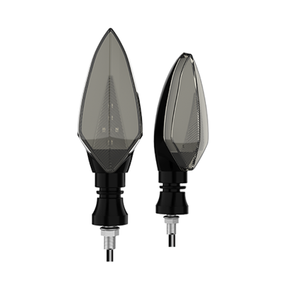 DJ-ZXD715W OFF ROAD FARO DE LED UNIVERSAL - LUZ DE GIRO GIRO PARA MOTO CON LUZ LED RUNNING BLANCA Y LUZ DE GIRO AMBAR 12V  - JUEGO DE 2 UNIDADES MEDIDAS 350*40*