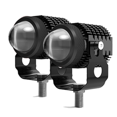 DJ715MAX OFF ROAD FARO DE LED UNIVERSAL LUZ LED BLANCA Y AMBAR CON FUNCIONES ESTABLE Y FLASH INDIVIDUALES Y COMBINADAS 9V-36V 1 LED - 40 WATTS - JUEGO DE 2 UNID