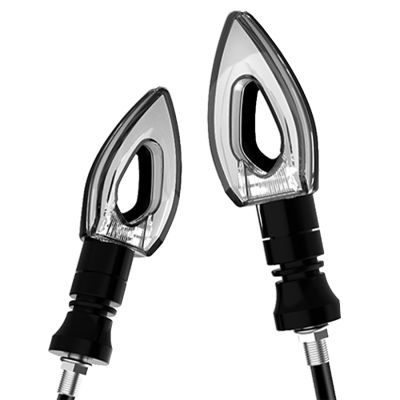 RUNZXD415W OFF ROAD FARO DE LED UNIVERSAL - LUZ DE GIRO GIRO PARA MOTO CON LUZ LED RUNNING AMBAR Y LUZ DE GIRO AMBAR 12V  - JUEGO DE 2 UNIDADES MEDIDAS 250*26*3