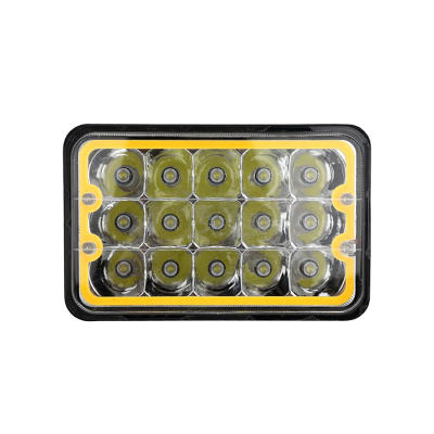 DJ5925AHAYELL OFF ROAD FARO DE LED UNIVERSAL LUZ MULTILED BLANCA Y AMBAR CON FUNCION ALTA Y BAJA  9V-36V 15 LED - 45 WATTS  MEDIDAS 5