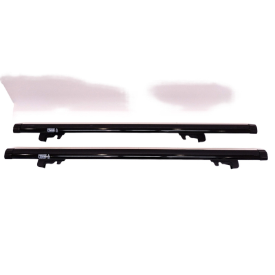 RACK002 PORTAEQUIPAJE DE TECHO UNIVERSAL DE ALUMINIO OVALADO NEGRO 1.20 METROS CON LLAVE