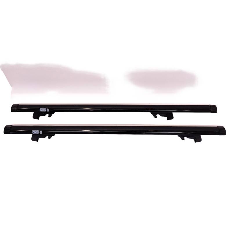 RACK002 PORTAEQUIPAJE DE TECHO UNIVERSAL DE ALUMINIO OVALADO NEGRO 1.20 METROS CON LLAVE
