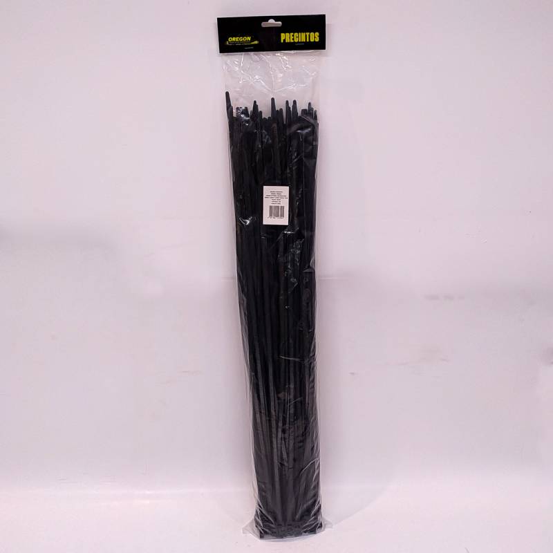 N900021 BOLSA DE PRECINTOS (100 UNIDADES) 700MM LARGO X 9.0MM ANCHO -75KG COLOR NEGRO