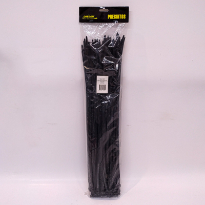 N900019 BOLSA DE PRECINTOS (100 UNIDADES) 550MM LARGO X 9.0MM ANCHO -75KG COLOR NEGRO