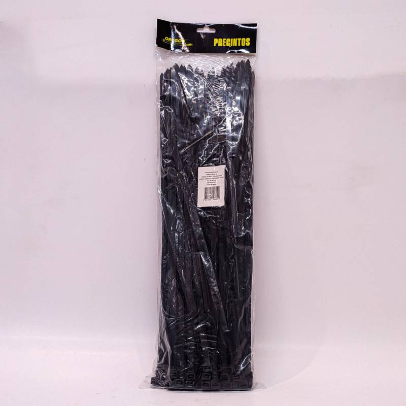 N900018 BOLSA DE PRECINTOS (100 UNIDADES) 450MM LARGO X 7.5 MM ANCHO - 55 KG COLOR NEGRO