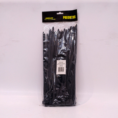 N900015 BOLSA DE PRECINTOS (100 UNIDADES) 300MM LARGO X 7.5 MM ANCHO - 55 KG COLOR NEGRO 