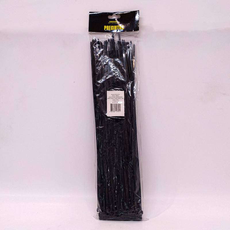 N900014 BOLSA DE PRECINTOS (100 UNIDADES) 400MM LARGO X 4.8MM ANCHO - 22KG COLOR NEGRO