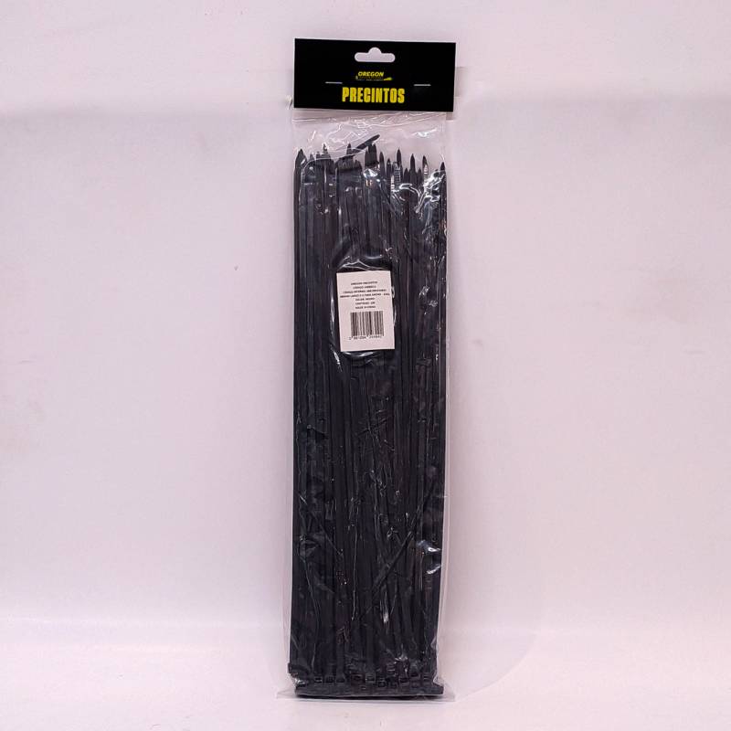 N900013 BOLSA DE PRECINTOS (100 UNIDADES) 380MM LARGO X 4.7MM ANCHO - 22KG COLOR NEGRO