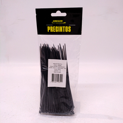 N900002 BOLSA DE PRECINTOS (100 UNIDADES) 150MM LARGO X 2.5MM ANCHO - 8KG COLOR NEGRO