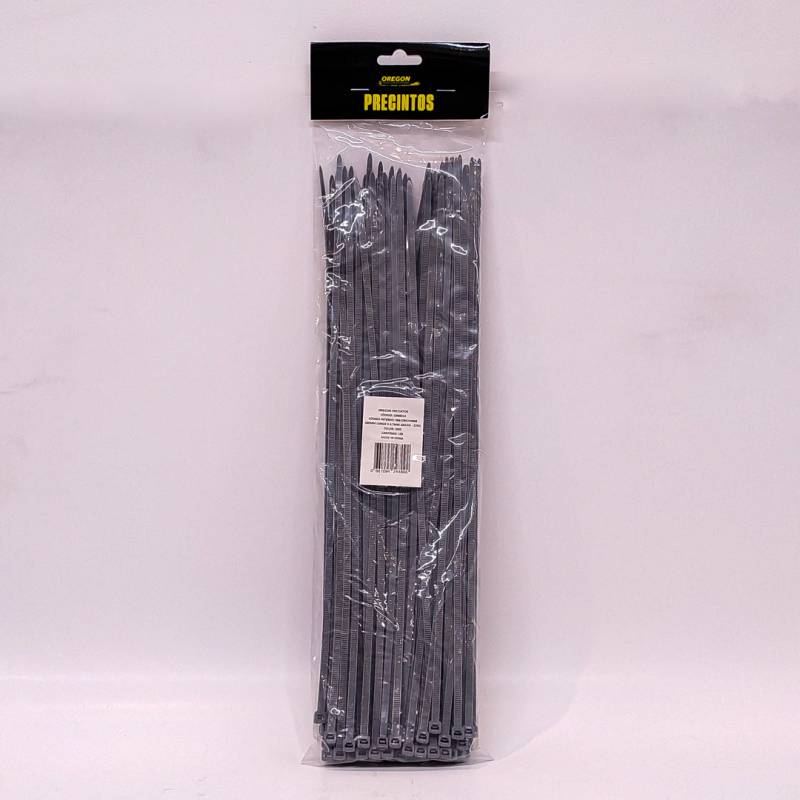 G900013 BOLSA DE PRECINTOS (100 UNIDADES) 380MM LARGO X 4.7MM ANCHO - 22KG COLOR GRIS