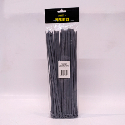 G900012 BOLSA DE PRECINTOS (100 UNIDADES) 300MM LARGO X 4.7MM ANCHO - 22KG COLOR GRIS