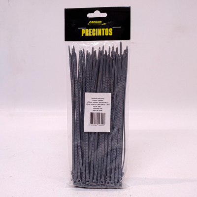 G900005 BOLSA DE PRECINTOS (100 UNIDADES) 200MM LARGO X 3.5MM ANCHO  -18KG COLOR GRIS