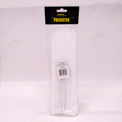 B900006 BOLSA DE PRECINTOS (100 UNIDADES) 250MM LARGO X 3.6MM ANCHO  -18KG COLOR BLANCO