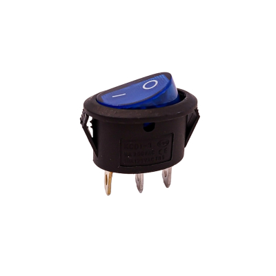 80160 INTERRUPTOR BASCULANTE INTERRUPTOR BASCULANTE 12V-24V - 3 PIN ENCENDIDO APAGADO INDICADOR LED: AZUL