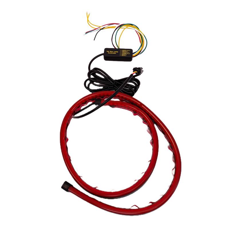 STOP-32LED90CM TIRA DE LED DRL TIRA DE LED AUTOADHESIVA DE GOMA DRL ROJA PARA STOP Y MARCHA ATRÁS TRASERA 90 CM